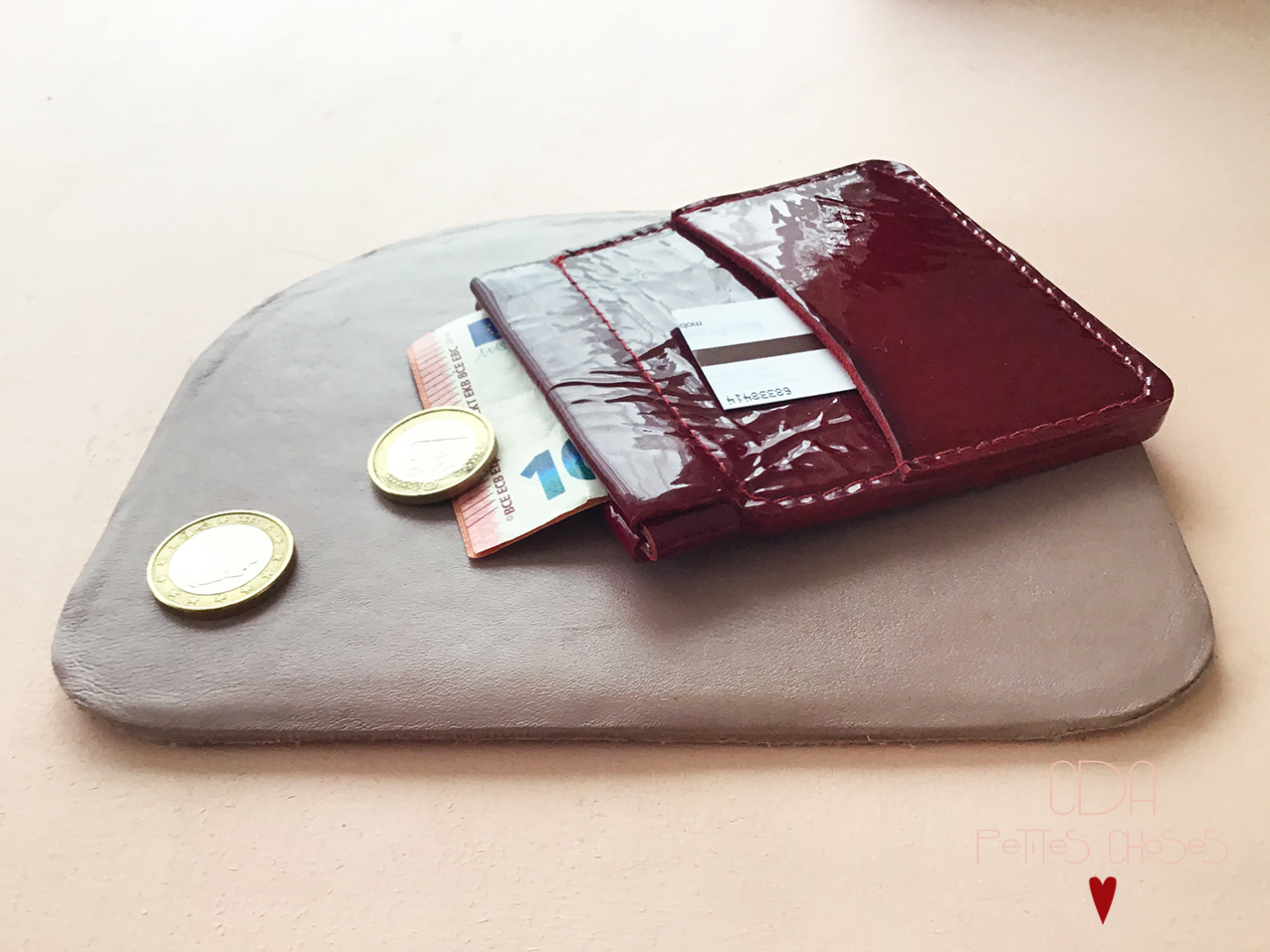 Porte monnaie en cuir CDA Petites Choses