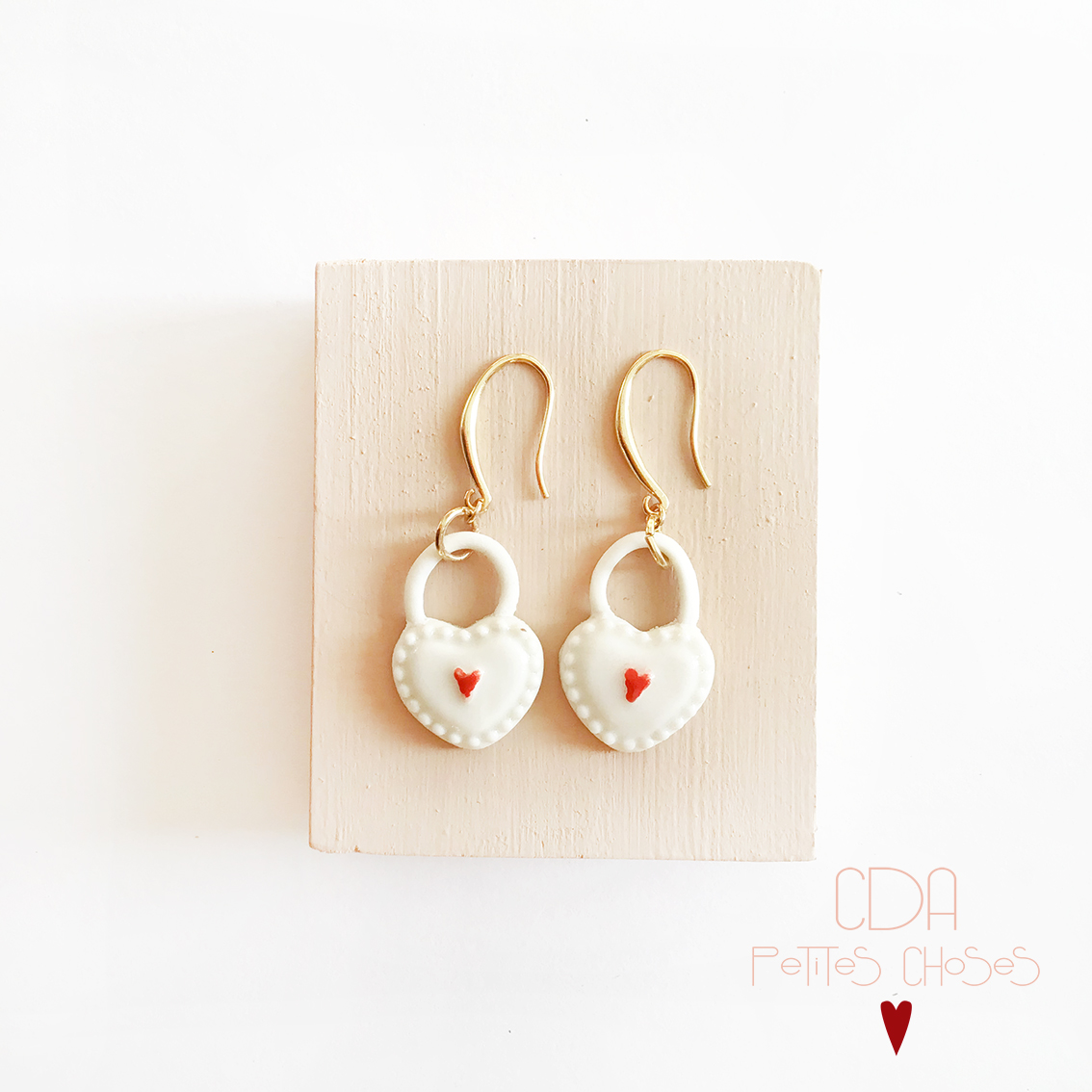 boucles-d'oreilles-en-porcelaine-coeur-cadenas-CDA petites Choses