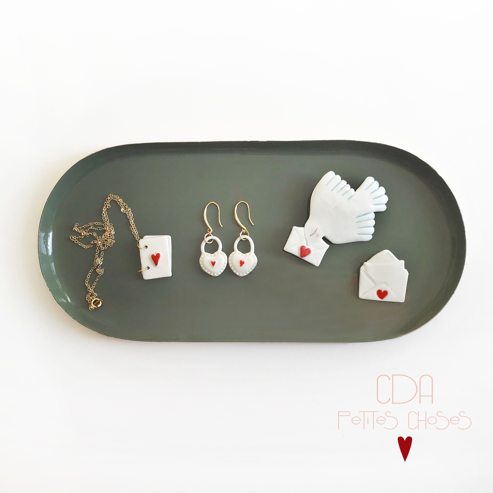 collection-bijoux en porcelaine love-is-in-the-air-CDA Petites Choses